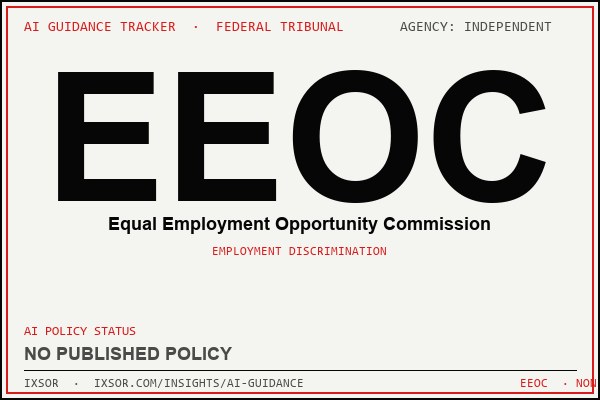 EEOC (Equal Employment Opportunity Commission) AI guidance status badge — IXSOR
