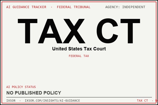 Tax Court (United States Tax Court) AI guidance status badge — IXSOR