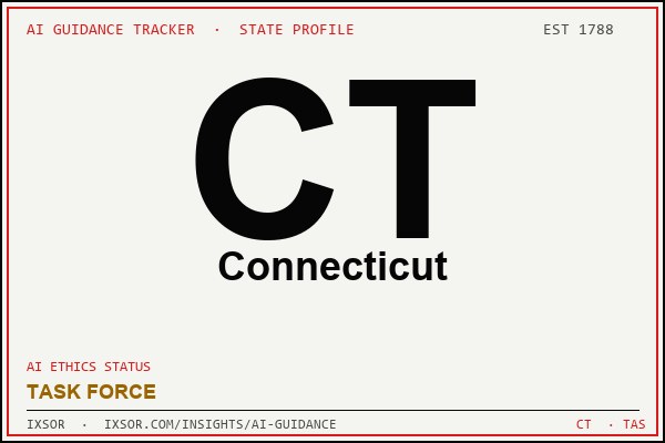 Connecticut AI ethics guidance status badge — IXSOR