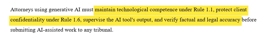 Representative text from District of Columbia AI ethics guidance, highlighted — IXSOR rendering