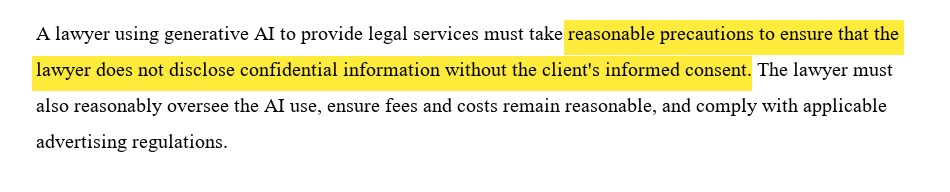 Representative text from Florida AI ethics guidance, highlighted — IXSOR rendering