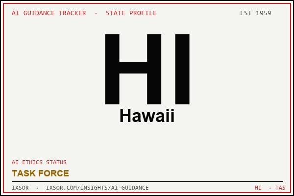 Hawaii AI ethics guidance status badge — IXSOR