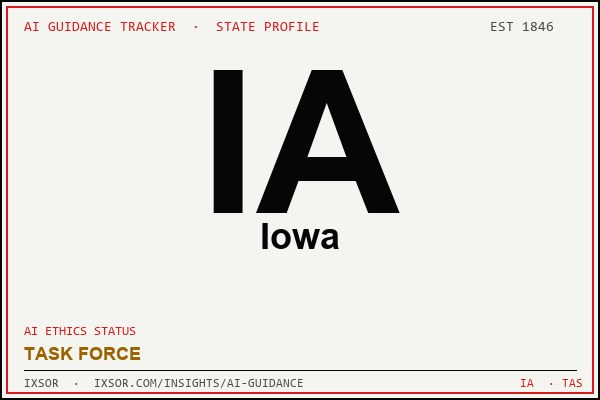 Iowa AI ethics guidance status badge — IXSOR