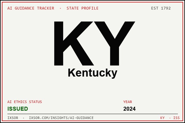 Kentucky AI ethics guidance status badge — IXSOR