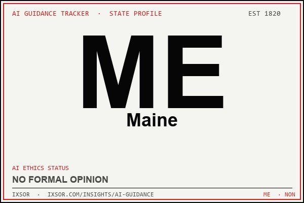 Maine AI ethics guidance status badge — IXSOR