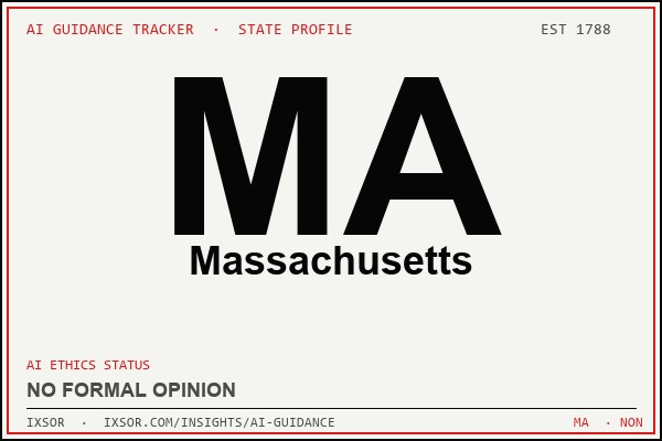 Massachusetts AI ethics guidance status badge — IXSOR