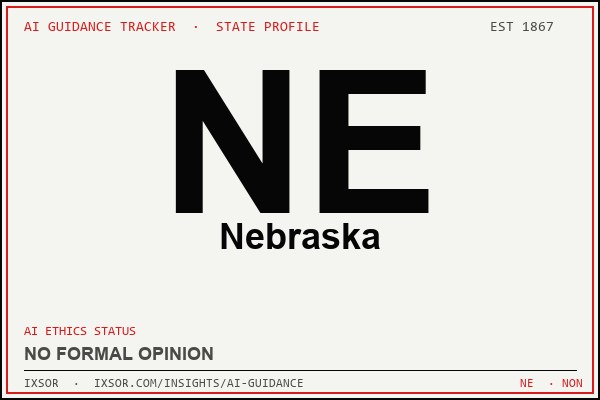 Nebraska AI ethics guidance status badge — IXSOR