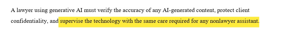 Representative text from New Hampshire AI ethics guidance, highlighted — IXSOR rendering
