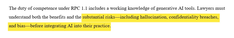 Representative text from New Jersey AI ethics guidance, highlighted — IXSOR rendering