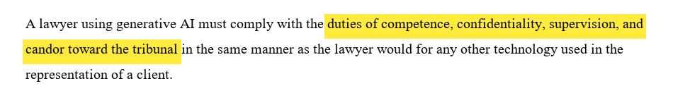 Representative text from New Mexico AI ethics guidance, highlighted — IXSOR rendering
