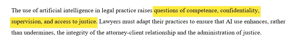 Representative text from New York AI ethics guidance, highlighted — IXSOR rendering