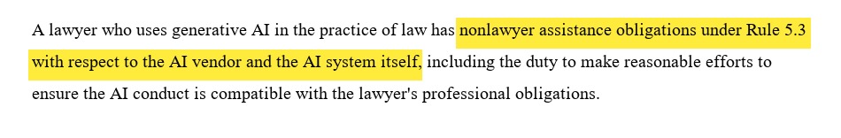 Representative text from North Carolina AI ethics guidance, highlighted — IXSOR rendering