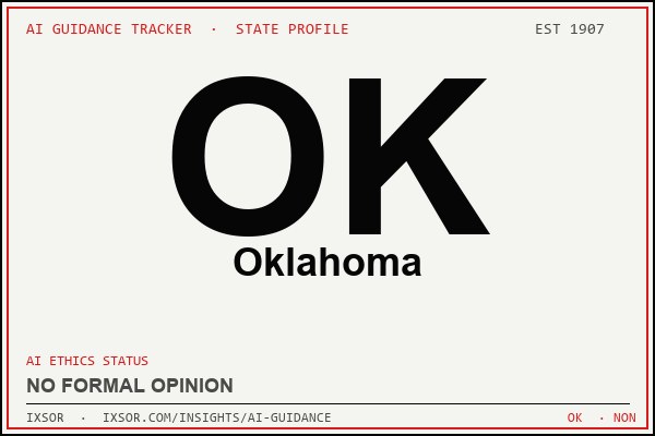 Oklahoma AI ethics guidance status badge — IXSOR