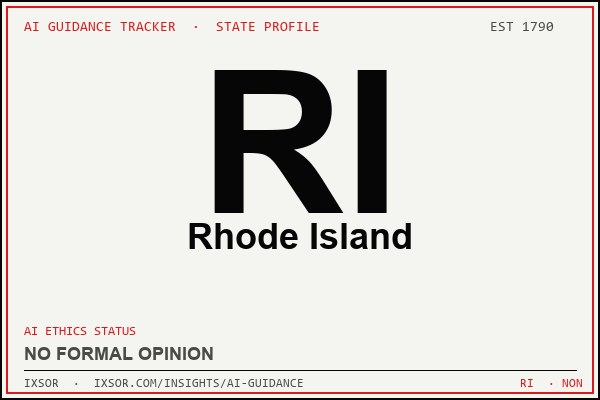 Rhode Island AI ethics guidance status badge — IXSOR