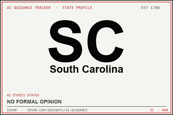 South Carolina AI ethics guidance status badge — IXSOR