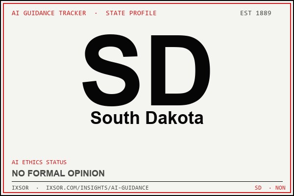 South Dakota AI ethics guidance status badge — IXSOR