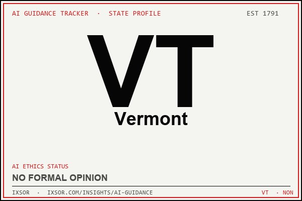 Vermont AI ethics guidance status badge — IXSOR