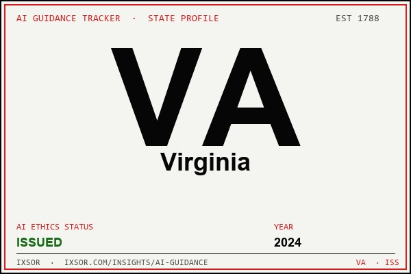 Virginia AI ethics guidance status badge — IXSOR